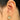 Push Back Stud Earring - Brass - Zircon - 925 silver stud - 18k Real Gold Plating - 4.64gr - MJ201282 - MinjuanRong