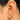 Huggie Hoop Wire Earring - Brass  - Cubic Zircon - 18K Real gold plating - 4.6gr - MJ102077 - MinjuanRong