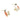 Push Back Stud Earring - Brasss - 925 Silver Stud - -Zircon - 18K Real Gold Plating - 3.8gr - MJ200605 - MinjuanRong
