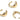 Cuff Earring - Brass - 18K Real Gold PlatedBrass - 4.8gr - MJ200571 - MinjuanRong