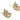 Push Back Stud Earring - Brass - Zircon - 925 silver stud - 18K Real Gold Plated Brass - 9.4gr - MJ102149 - MinjuanRong