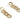 Push Back Stud Earring - Brass - Zircon  - 925 silver stud - 18K Real Gold Plated Brass - 11.9gr - MJ102152 - MinjuanRong