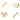 Push Back Stud Earring - Brass - 316 Surgical Stainless Steel Stud - 18K Real gold Plated Brass - 4.7gr -MJ200347 - MinjuanRong