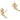 Push Back Stud Earring - Brass - 316 Surgical Stainless Steel Stud - 18K Real Gold Plated Brass - 3.6gr - MJ101834 - MinjuanRong