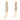 Push Back Stud Earring - Brass - 18K Real Gold Plated Brass - 7.75gr - MJ200933 - MinjuanRong
