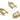 EnglishLock Earring - brass - zircon  -brass Stud - 18K Real Gold Plated Brass - 4.2gr - MJ101840 - MinjuanRong