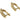 EnglishLock Earring - brass - zircon  -brass Stud - 18K Real Gold Plated Brass - 4.2gr - MJ101840 - MinjuanRong