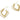 Push Back Stud Earring - Brass - Stainless Steel  Stud - 18K Real Gold Plated Brass - 5.76gr - MJ200899 - MinjuanRong