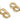 Push Back Stud Earring - Brass - Stainless Steel Stud - 18K Real Gold Plated Brass - 7.2gr - MJ200357 - MinjuanRong