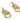 Push Back Stud Earring - Brass - Stainless Steel Stud - 18K Real Gold Plated - 14.6gr - MJ200008 - MinjuanRong