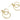 Push Back Stud Earring - Brass - Zircon - 18K Real Gold Plated Brass - 5.1gr - MJ201978 - MinjuanRong