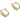 English Lock Earring - Brass - Zircon - Brass stud - 18K Real Gold Plated Brass - 4.2gr - MJ200287 - MinjuanRong