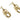 Push Back Stud Earring - Brass - 18K Real Gold Plated Brass - 9.1gr - MJ201823 - MinjuanRong
