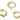 Push Back Stud Earring - Brass - 316 stainless steel stud - 18k real gold plated brass - 4.4gr - MJ200464 - MinjuanRong