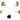 Push Back Stud Earring - Brass - Blue sand stone - 316 Stainless steel stud - Natural stone - Gold Tone Plated Brass - 4.25gr - MJ200985 - MinjuanRong