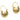 Hinged Back Earring - Brass - 18k real gold plated brass - 7.7gr - MJ200517 - MinjuanRong