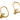 Push Back Stud Earring - Brass - 925 silver stud - 18k real gold plated brass - 9.41gr - MJ201161 - MinjuanRong