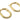 Push Back Stud Earring - Brass - 18k real gold plated brass - 8.4gr - MJ201772 - MinjuanRong