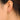 Push Back Stud Earring - Brass - Rhinestone Steel Stud - 18k Real Gold Plating - 6.4gr - MJ200635 - MinjuanRong
