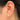 Push Back Stud Earring - Brass - 316 Surgical Stainless Steel Stud - 18K Real Gold Plated Brass - 2.9gr - MJ200641 - MinjuanRong