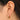 Push Back Stud Earring - brass - Imitation silver needle - 18k real gold plated - 6.5gr - MJ200019 - MinjuanRong