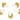 Push Back Stud Earring - Brass - 316 stainless steel stud - 18k real gold plated brass - 5.3gr - MJ200475 - MinjuanRong