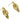 Push Back Stud Earring - brass - 925 silver stud - 18k real gold plated - 9.4gr - MJ200017 - MinjuanRong