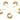 Push Back Stud Earring - brass - 316 stainless steel stud - 18k real gold plated brass - 4.4gr - MJ200643 - MinjuanRong