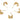 Push Back Stud Earring - Brass - 316 stainless steel stud - 18k real gold plated brass - 4.4gr - MJ200312 - MinjuanRong