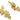 Push Back Stud Earring - Brass - 316 stainless steel stud - 18k real gold plated brass - 15.82gr- MJ200883 - MinjuanRong