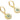 Lever back Earring - Brass - Zircon - 18k real gold plated brass - 4.68gr - MJ201139 - MinjuanRong