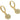 Lever back Earring - Brass - Zircon - 18k real gold plated brass - 3.8gr - MJ100872 - MinjuanRong
