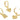 Leverback Earring - Brass - Cubic Zircon - 18K Real Gold Plated Brass - 1.7gr - MJ103858 - MinjuanRong