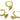 Huggie Hoop Wire Earring - Brass - 316 stainless steel stud - Zircon - 18K Real Gold Plated Brass - 3.8gr - MJ200522 - MinjuanRong