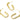 Push Back Stud Earring - Brass - Stainless Steel Stud - 18k real gold plated brass - 8.6gr - MJ100709 - MinjuanRong