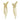 Push Back Stud Earring - BRASS - 316 STAINLESS STEEL STUD - 18k Real Gold Plating - 14.3gr - MJ200663 - MinjuanRong