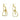 Push Back Stud Earring - Brass - 316 stainless steel stud - 18K Real Gold Plating - 7.2gr - MJ101320 - MinjuanRong