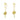 Push Back Stud Earring - Brass - 316 stainless steel stud - 18K Real Gold Plating - 9.6gr - MJ101314 - MinjuanRong