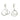 Push Back Stud Earring - Brass - 316 stainless steel stud - 18K Real White Gold Plating - 7.2gr - MJ101425 - MinjuanRong