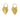 Push Back Stud Earring - Brass316 Stainless steel - 18K Real Gold Plating - 12.2gr - MJ101502 - MinjuanRong