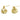 Push Back Stud Earring - Brass - 316 stainless steel stud - 18K Real Gold Plating - 5.2gr. - MJ101977 - MinjuanRong