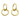 Push Back Stud Earring - Brass - 316 Stainless Steel Stud - 18K Real Gold Plating - 8.3gr - MJ101981 - MinjuanRong