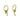Push Back Stud Earring - Brass - 316 Stainless Steel Stud - 18k Real Gold Plating - 9.2gr - MJ101629 - MinjuanRong