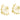 Push Back Stud Earring - BRASS - 316 Surgical Stainless Steel - 18k Real Gold Plating - 7.82gr - MJ201109 - MinjuanRong