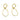 Push Back Stud Earring - Brass - 316 Stainless Steel Stud - 18K Real Gold Plating - 7.2gr. - MJ101963 - MinjuanRong