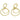 Push Back Stud Earring - Brass - 316 stainless steel stud - 18k Real Gold Plating - 9.43gr - MJ200888 - MinjuanRong