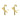 Push Back Stud Earring - BRASS - 316 Surgical Stainless Steel - 18k Real Gold Plating - 5.3gr - MJ200812 - MinjuanRong