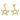 Push Back Stud Earring - Brass - Brass Stud - Zircon - 18k Real Gold Plating  - 6.55gr - MJ200918 - MinjuanRong