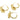 Push Back Stud Earring - Brass - 925 silver Stud - Zircon - 18k Real Gold Plating - 10gr - MJ200612 - MinjuanRong