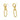 Push Back Stud Earring - Brass - Brass Stud - 18k Real Gold Plating - 7.8gr - MJ200632 - MinjuanRong
